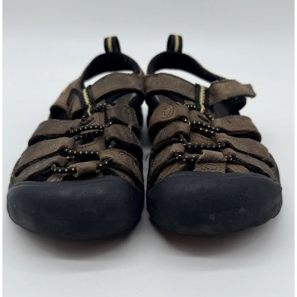 Keen Shoes Kids Sz 11 Newport H2 Brown Leather Washable Waterproof Sandals